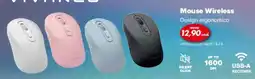 Italmark Mouse Wireless Design ergonomico offerta