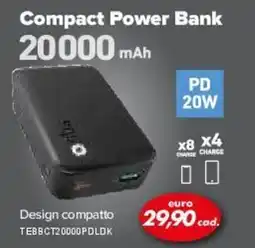 Italmark Compact Power Bank TEBBCT20000PDLK offerta