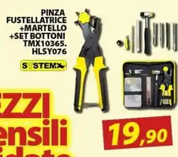 Hobby e Legno Pinza fustellatrice + martello + set bottoni SystemX offerta