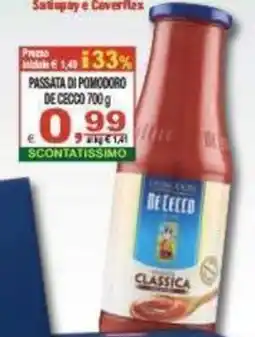 CTS Supermercati Passata di pomodoro De Cecco offerta