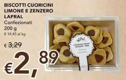 Migross Superstore Biscotti cuoricini limone e zenzero Lapral offerta