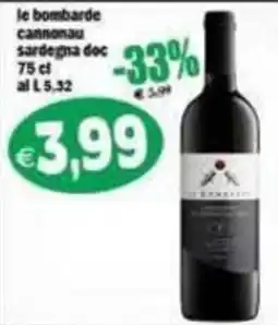 Il Castoro Supermercati le bombarde cannonau sardegna doc offerta