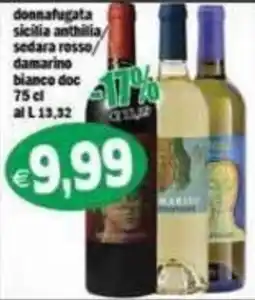 Il Castoro Supermercati Donnafugata Sicilia Anthilia Sedara Rosso / Damarino Bianco Doc offerta