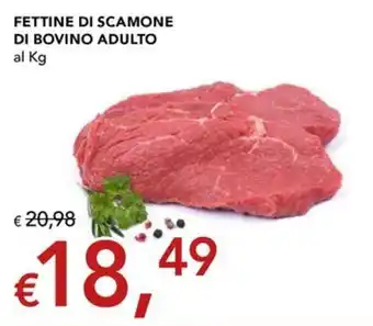 Fettine di scamone di bovino adulto