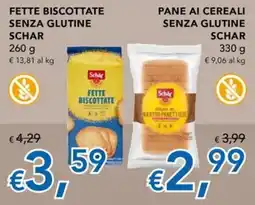 Migross Superstore Fette biscottate senza glutine Schar offerta