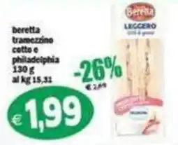 Il Castoro Supermercati Beretta tramezzino cotto e philadelphia offerta