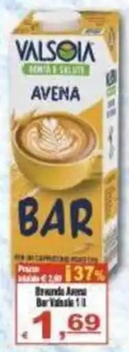 CTS Supermercati Beveranda Avena Bar Valsoia offerta