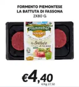 Supermercati Visotto Formento piemontese la battuta di fassona offerta