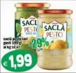 Il Castoro Supermercati Saclà pesto offerta
