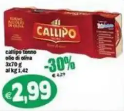Il Castoro Supermercati Callipo tonno olio di oliva offerta