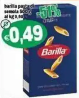 Il Castoro Supermercati Barilla pasta di semola offerta