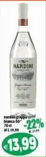 Il Castoro Supermercati Nardini grappa bianca offerta