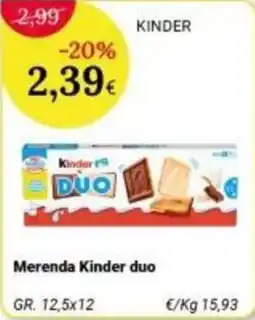 Re Mercato Lucrezia Merenda Kinder duo offerta