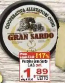 CTS Supermercati Pecorino Gran Sardo offerta