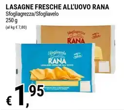 Tre Valli Supermercato Lasagne fresche all'uovo Rana offerta