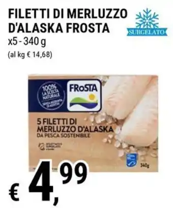 Filetti di merluzzo d'alaska frosta Frosta