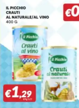 Supermercati Visotto Il Picchio Crauti al vino offerta