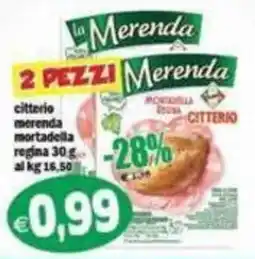 Il Castoro Supermercati Merenda citterio mortadella regina offerta