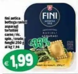 Il Castoro Supermercati Fini bottega ravioli asparagi offerta