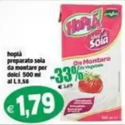 Il Castoro Supermercati Hoplà preparato soia offerta