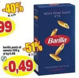 Il Castoro Supermercati Barilla mezze penne rigate offerta
