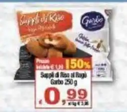 CTS Supermercati Supplì di Riso al Ragù Garbo offerta