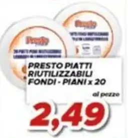MA Supermercati Presto piatti riutilizzabili fondi - piani offerta