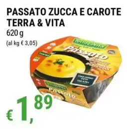 Tre Valli Supermercato Passato zucca e carote Terra & Vita offerta