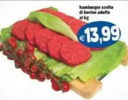Il Castoro Supermercati hamburger scelto di bovino adulto offerta