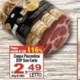 CTS Supermercati Coppa Piacentina DOP San Carlo offerta