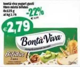 Bontà Viva yogurt gusti fibre misto bifidus