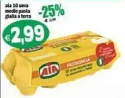 Il Castoro Supermercati Aia uova medie pasta gialla a terra offerta