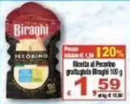 CTS Supermercati Ricetta al Pecorino grattugiato Biraghi offerta