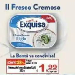 CTS Supermercati Formaggio fresco Exquisa Light offerta