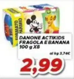 MA Supermercati Danone Actikids fragola e banana offerta