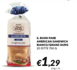 Supermercati Visotto Il buon pane American sandwich bianco/grano duro offerta