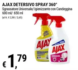 Tre Valli Supermercato Ajax Detersivo Spray 360° offerta