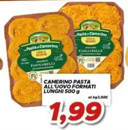 MA Supermercati Camerino pasta all'uovo formati lunghi offerta