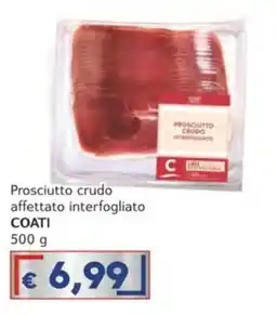 Italy Cash Prosciutto crudo affettato interfogliato COATI offerta