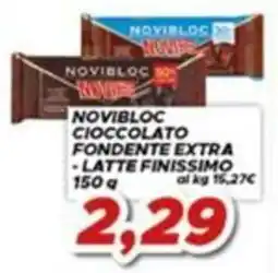 MA Supermercati Novibloc cioccolato fondente extra offerta