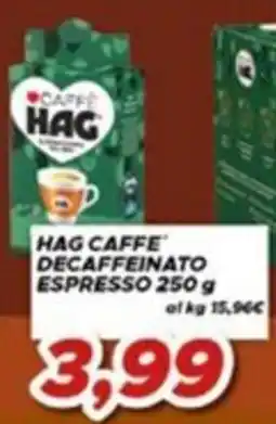 MA Supermercati Hag Caffè Decaffeinato Espresso offerta