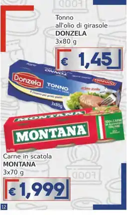 Italy Cash Tonno all'olio di girasole Donzela offerta