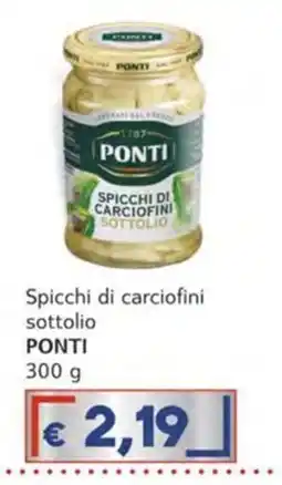 Italy Cash Spicchi di carciofini sottolio PONTI offerta