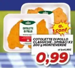 MA Supermercati Cotolette di pollo classiche spinaci monteverde offerta