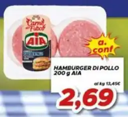 MA Supermercati Hamburger di pollo AIA offerta