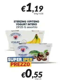 Supermercati Visotto Sterzing Vipiteno Yogurt Intero offerta