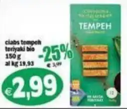 Il Castoro Supermercati ciabs tempeh teriyaki bio offerta