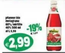Il Castoro Supermercati pfanner bio melagrana offerta