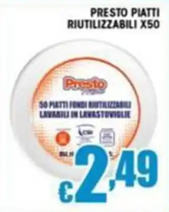 Presto piatti riutilizzabili