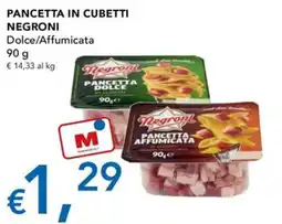 Migross Supermercati e Market Pancetta in cubetti Negroni offerta